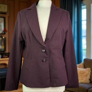White House Black Market Deep Purple Plum Blazer fall Work Jacket NWT‎
